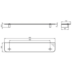 Ideal Standard Connect Glasablage, 60cm