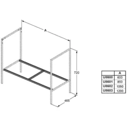 Ideal Standard Adapto Trägerrahmen 120 Cm