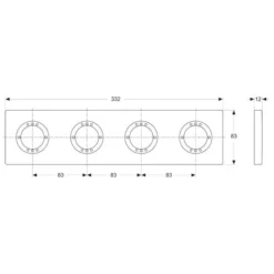 Ideal Standard Archimodule 4-Loch-Rosette 33,2 X 8,3 Cm