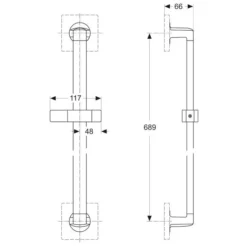 Ideal Standard Archimodule Brausestange 60 Cm