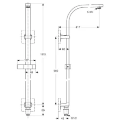 Ideal Standard Archimodule Brausesystem Mit Integrierter Umschaltung