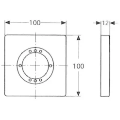 Ideal Standard Archimodule 1-Loch Rosette, 10 X 10 Cm