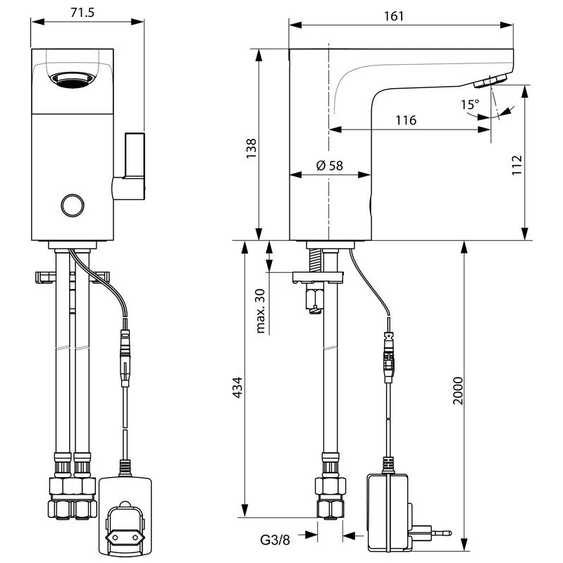 Ideal Standard CeraPlus Sensor Waschtischarmatur mit Mischung Netzbetrieb Ideal Standard CeraPlus Sensor Waschtischarmatur Mit Mischung Netzbetrieb -Ideal Standard hersteller ideal standard armaturen ceraplus elektronikarmaturen 623718