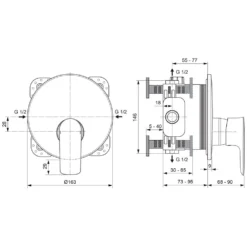 Ideal Standard Connect Air Einhebel-Brausearmatur Unterputz