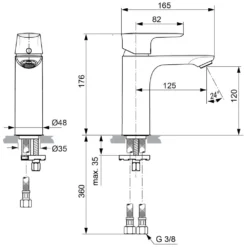 Ideal Standard Connect Air Grande Waschtischarmatur Ohne Ablaufgarnitur