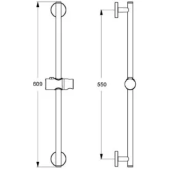 Ideal Standard Idealrain Brausestange M Und S, 60 Cm