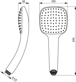 Ideal Standard Idealrain Cube 1-Funktionshandbrause M1