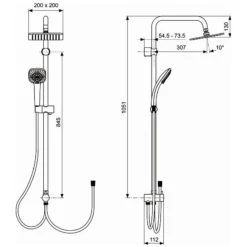 Ideal Standard Idealrain Cube Duschsystem Zur Kombination Mit Aufputz Armatur