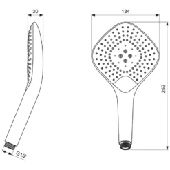 Ideal Standard Idealrain Evo Jet 3-Funktionshandbrause Diamond -Ideal Standard hersteller ideal standard armaturen idealrain handbrausen 1505924