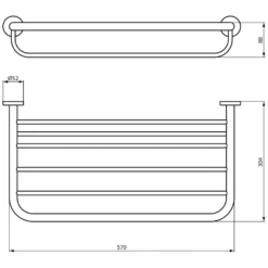 Ideal Standard IOM Badetuchablage 57 Cm