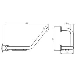 Ideal Standard IOM Wannengriff Mit Integrierter Seifenschale