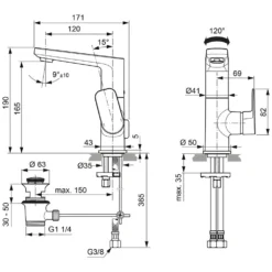 Ideal Standard Tonic II Waschtischarmatur Mit Hohem Auslauf, Mit Ablaufgarnitur -Ideal Standard hersteller ideal standard armaturen tonic ii 1120998