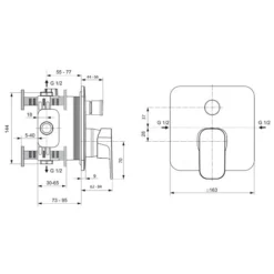 Ideal Standard Tonic II Unterputz Einhebel-Badearmatur