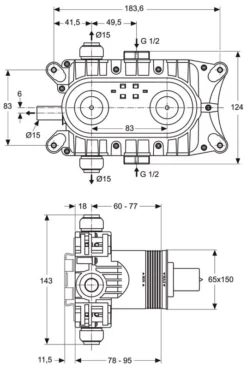 Ideal Standard Unterputz-Bausatz 1 Thermostateinheit
