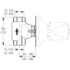 Ideal Standard Unterputz-Bausatz 1 Mit Gummioberteil G 1/2