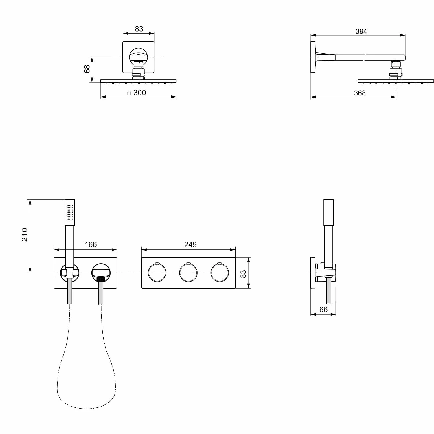 Ideal Standard Archimodule Brauseanwendung mit Kopf- und Handbrause Ideal Standard Archimodule Brauseanwendung Mit Kopf- Und Handbrause -Ideal Standard hersteller ideal standard badarmaturen archimodule brausesystem 2190901