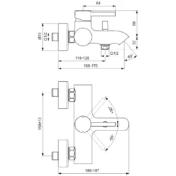 Ideal Standard CERALINE Badearmatur Aufputz -Ideal Standard hersteller ideal standard badarmaturen ceraline wanne 5419766