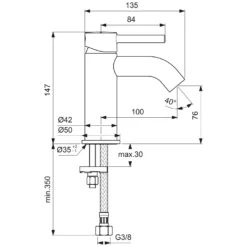 Ideal Standard CERALINE Waschtischarmatur Ohne Ablaufgarnitur -Ideal Standard hersteller ideal standard badarmaturen ceraline waschtisch 5419772