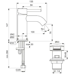 Ideal Standard CERALINE Waschtischarmatur Mit Push-Open Ventil -Ideal Standard hersteller ideal standard badarmaturen ceraline waschtisch 5419778