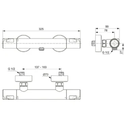 Ideal Standard CeraTherm T50 AP Brausethermostat -Ideal Standard hersteller ideal standard badarmaturen ceratherm dusche 3573824