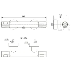 Ideal Standard CeraTherm T100 AP Brausethermostat -Ideal Standard hersteller ideal standard badarmaturen ceratherm dusche 3573833