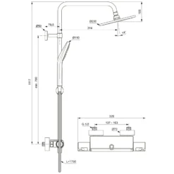 Ideal Standard CeraTherm T50 AP Duschsystem Mit Thermostat & Duschablage 3 Ideal Standard CeraTherm T50 AP Duschsystem Mit Thermostat & Duschablage -Ideal Standard hersteller ideal standard badarmaturen ceratherm dusche 3573836