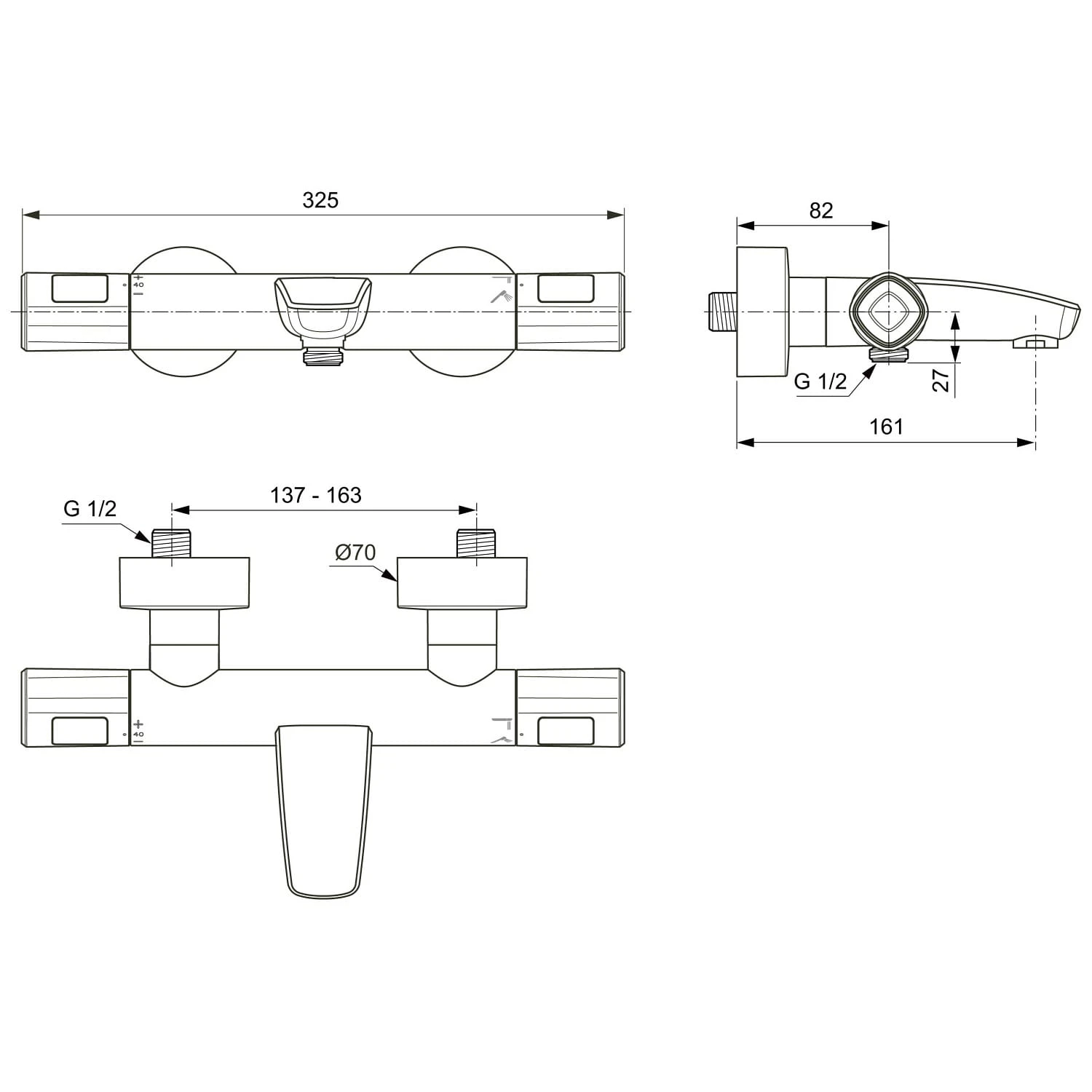Ideal Standard CeraTherm T100 AP Badethermostat Ideal Standard CeraTherm T100 AP Badethermostat -Ideal Standard hersteller ideal standard badarmaturen ceratherm wanne 3573854