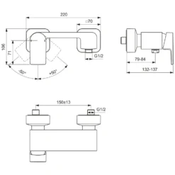 Ideal Standard Edge Einhebel-Brausearmatur, Aufputz