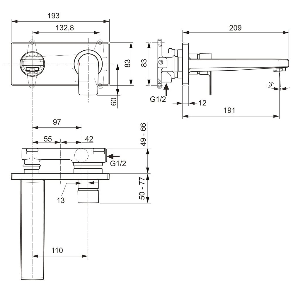 Ideal Standard Edge Wand-Waschtischarmatur Ideal Standard Edge Wand-Waschtischarmatur -Ideal Standard hersteller ideal standard badarmaturen edge waschtischarmaturen 1655451