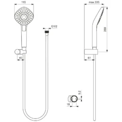 Ideal Standard Idealrain Evo Handbrause-Set Diamond
