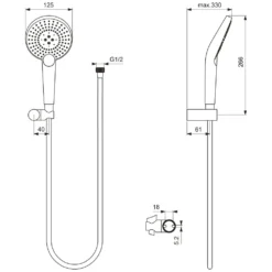 Ideal Standard Idealrain Evo Jet Handbrause-Set Rund