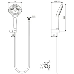 Ideal Standard Idealrain Evo Jet Handbrause-Set Diamond