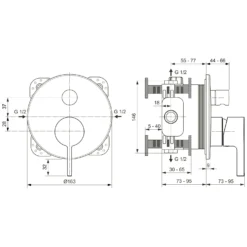 Ideal Standard Joy Badearmatur UP Bausatz 2, Runde Rosette 3 Ideal Standard Joy Badearmatur UP Bausatz 2, Runde Rosette -Ideal Standard hersteller ideal standard badarmaturen joy wanne 3687746