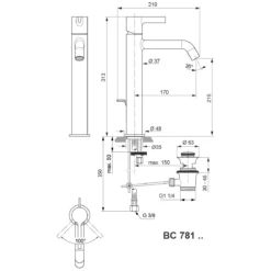 Ideal Standard Joy Waschtischarmatur Mit Langem Sockel Und Ablaufgarnitur -Ideal Standard hersteller ideal standard badarmaturen joy waschtisch 3690227