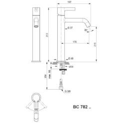 Ideal Standard Joy Waschtischarmatur Mit Langem Sockel, Ohne Ablaufgarnitur -Ideal Standard hersteller ideal standard badarmaturen joy waschtisch 3690230