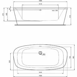 Ideal Standard Dea Freistehende Körperform-Badewanne 190 X 90 Cm, Inkl. Ab- Und Überlauflaufgarnitur 2 Ideal Standard Dea Freistehende Körperform-Badewanne 190 X 90 Cm, Inkl. Ab- Und Überlauflaufgarnitur -Ideal Standard hersteller ideal standard badewannen freistehende koerperform 3296900