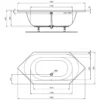 Ideal Standard Connect Air Sechseck-Badewanne 190 X 90 Cm