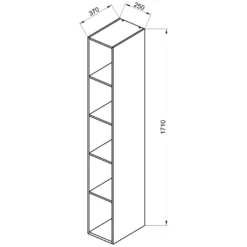 Ideal Standard Adapto Hochschrank 25 X 37 Cm, Offen