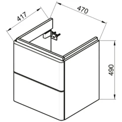 Ideal Standard Adapto Waschtischunterschrank 47 Cm