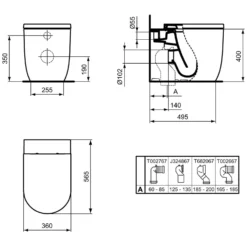 Ideal Standard Blend Standtiefspül-WC Round Mit AquaBlade -Ideal Standard hersteller ideal standard blend wc standtiefspuel 3687668