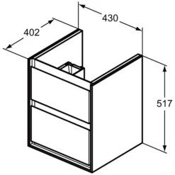 Ideal Standard Connect Cube Air Waschtisch-Unterschrank 43,5 Cm Mit 2 Auszügen