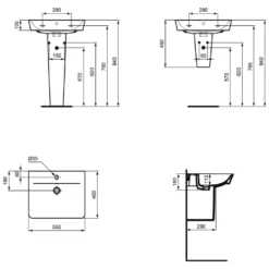 Ideal Standard Connect Cube Air Waschtisch 55 X 46 Cm