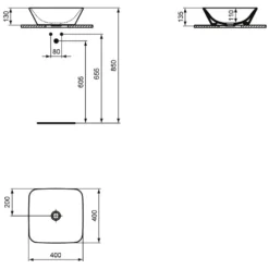 Ideal Standard Connect Air Aufsatzschale 40 X 40 Cm
