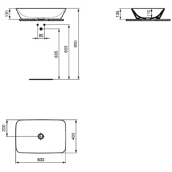 Ideal Standard Connect Air Aufsatzschale 60 X 40 Cm