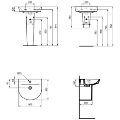 Ideal Standard Connect Air Arc Waschtisch 50 X 48 Cm
