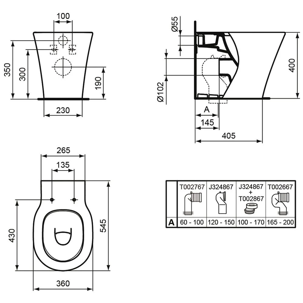Ideal Standard Connect Air Standtiefspül-WC AquaBlade Ideal Standard Connect Air Standtiefspül-WC AquaBlade -Ideal Standard hersteller ideal standard connect air wc 1002564