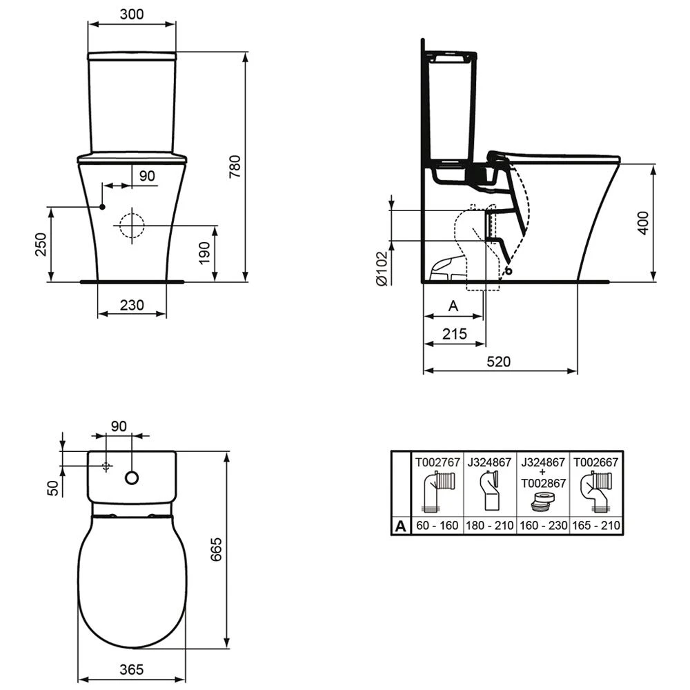 Ideal Standard Connect Air Standtiefspül-WC Kombination AquaBlade, Abgang waagerecht verdeckt Ideal Standard Connect Air Standtiefspül-WC Kombination AquaBlade, Abgang Waagerecht Verdeckt -Ideal Standard hersteller ideal standard connect air wc 1002567
