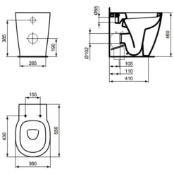 Ideal Standard Connect Freedom Plus 6 Standtiefspülklosett