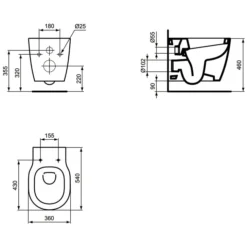 Ideal Standard Connect Freedom Plus 6 Wandtiefspülklosett
