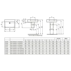 Ideal Standard Connect Waschtisch Cube 55 Cm Ohne Hahnloch Ohne Überlauf